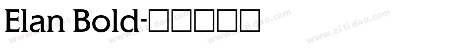 Elan Bold字体转换